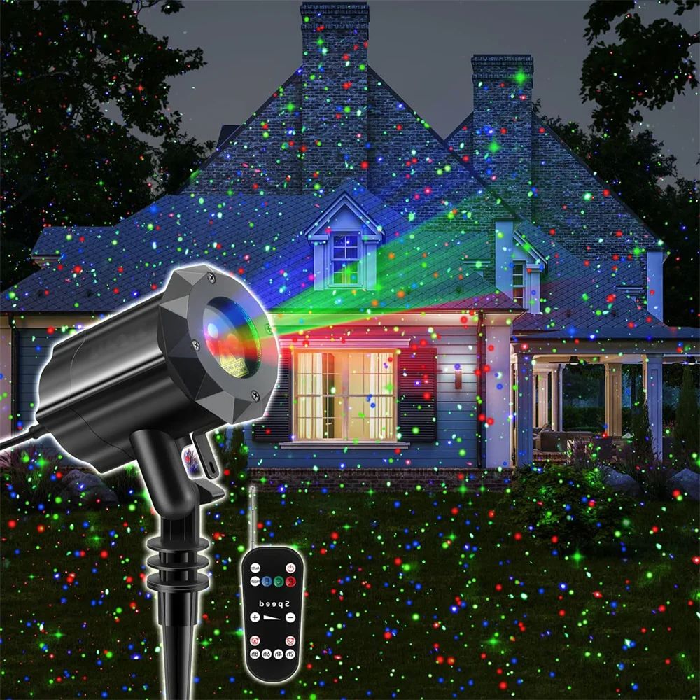 Outdoor Lighting Uk - Weihnachtslaserprojektor beleuchtet Outdoor Motion Firefly Rot/Grün/Blau