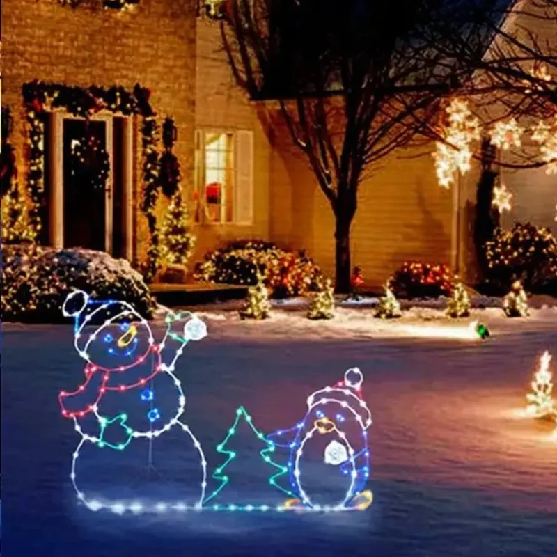 1-2 Sets Weihnachts-Schneemann – Outdoor Lighting Effects Bewertung und Preis