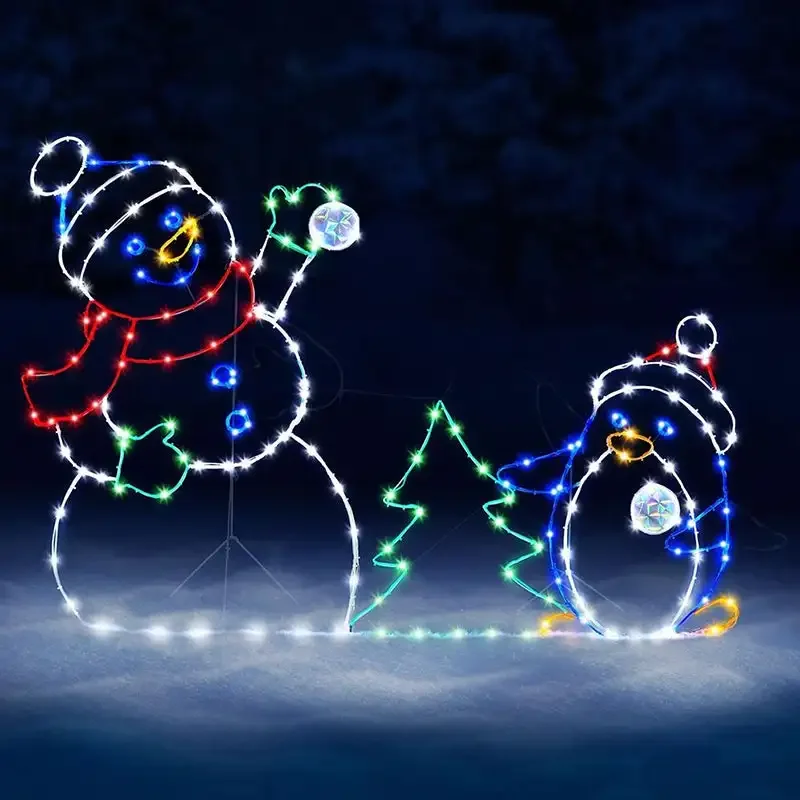 1-2 Sets Weihnachts-Schneemann – Outdoor Lighting Effects Bewertung und Preis
